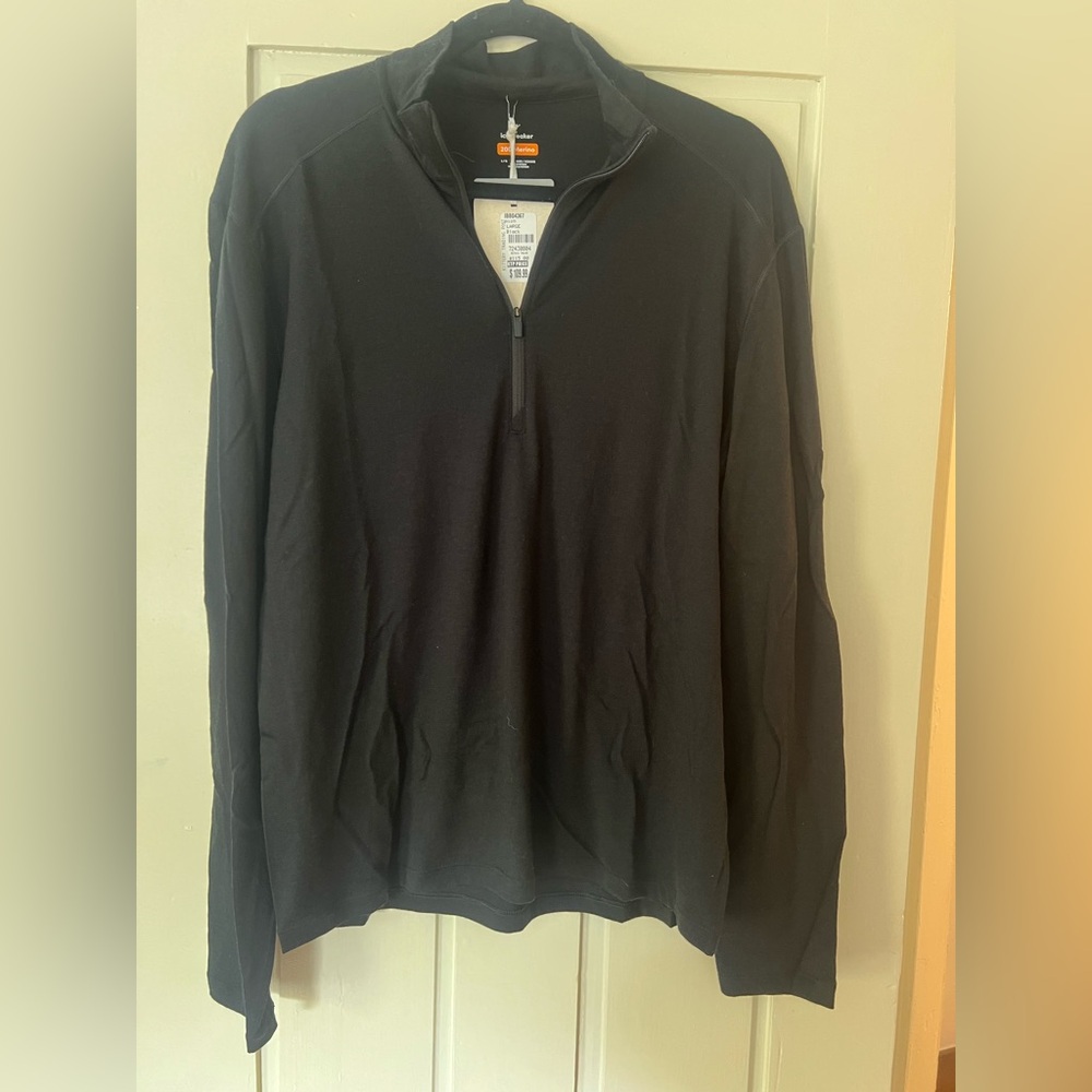 Icebreaker Black Half Zip Up Sweater Soft Casual Style